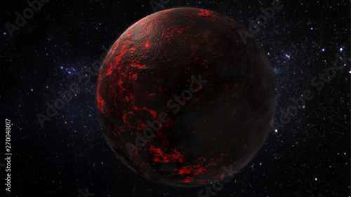 Lava Planet - Planet 55 Cancri e 3D rendering © Aicrovision
