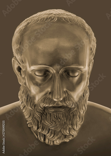 Bronze statue of Hippocrates