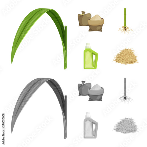 Isolated object of farm and agriculture  sign. Set of farm and technology stock vector illustration.