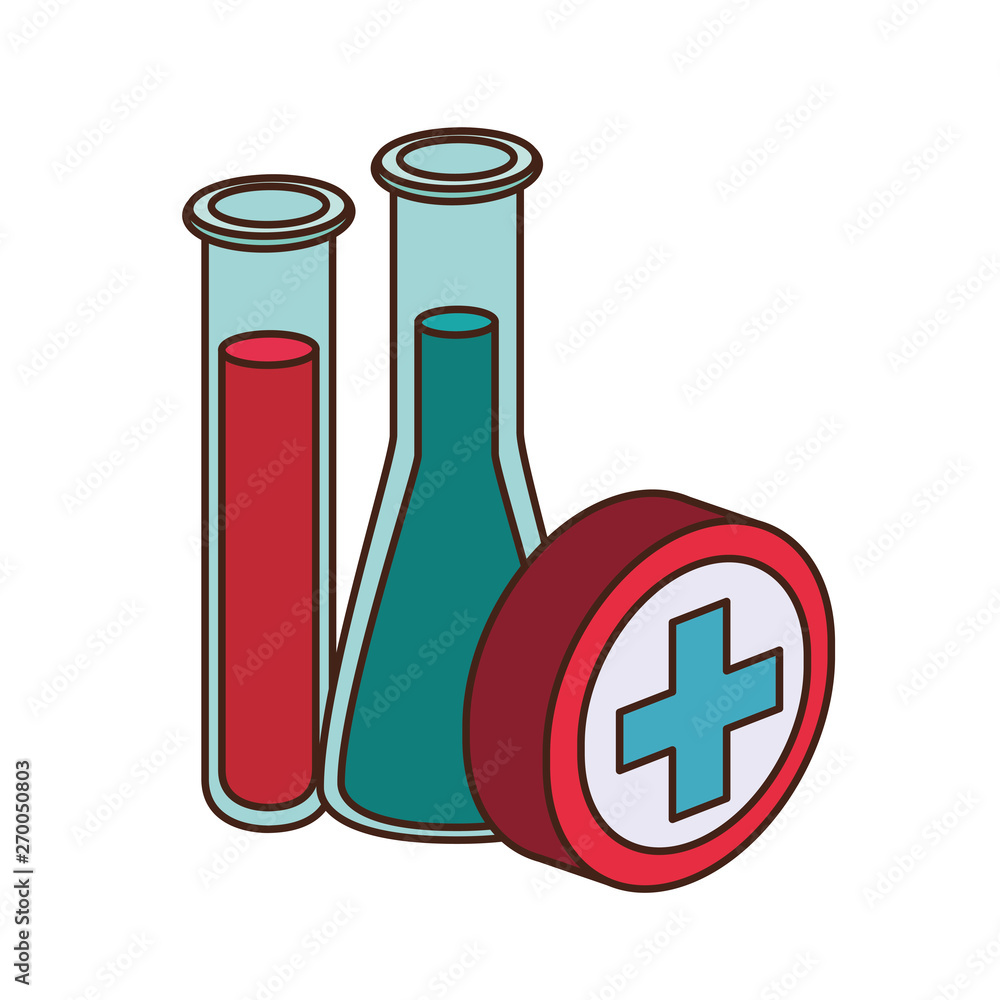 Obraz premium laboratory instruments in white background