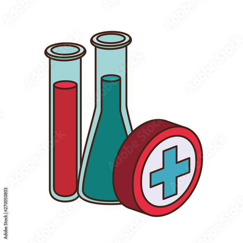 laboratory instruments in white background