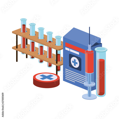 laboratory instruments in white background