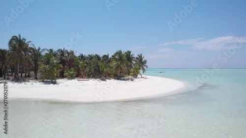 Pristine paradise of Onuk Island in Balabac, drone shot in Palawan, Philippines photo