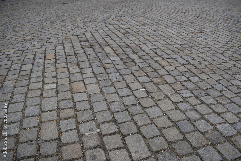 Fototapeta premium Road made with flint stone, to be used as a background