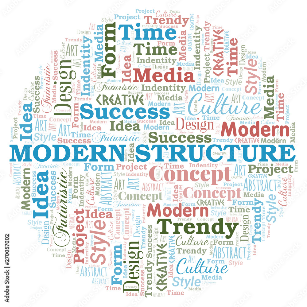Modern Structure word cloud. Wordcloud made with text only. Modern Structure word cloud. Wordcloud made with text only.
