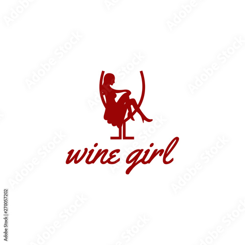 Wine logo design template. Vector illustration of icon