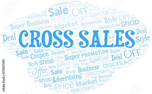 Cross Sales Word Cloud. Wordcloud Made With Text.