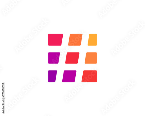 Abstract business logo icon design with hashtag symbol