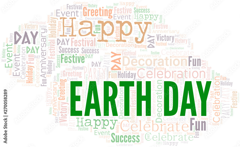 Obraz premium Earth Day Word Cloud. Wordcloud Made With Text.