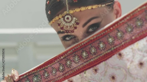 Woman demonstrating indian style