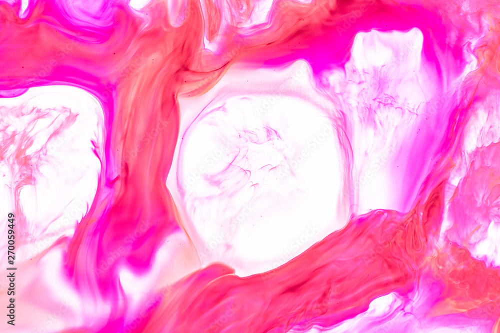 Obraz premium Watercolor and acrylic abstract. Colorful background. Mix, splashes and drawings of colors: red, orange, white