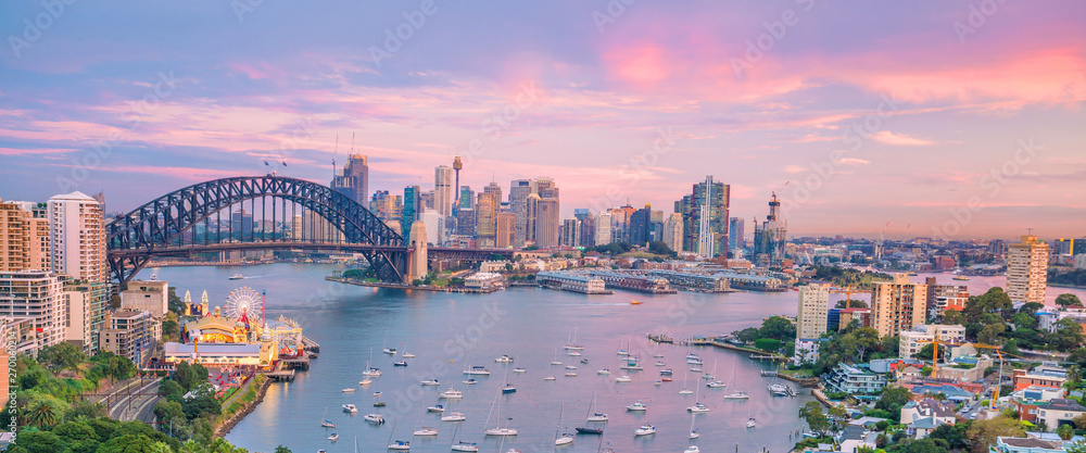 Fototapeta premium Downtown Sydney skyline w Australii