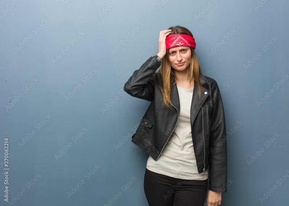 Young russian woman tired and very sleepy Young russian woman tired and very sleepy