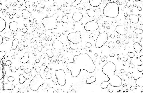 abstract water drops on a white background