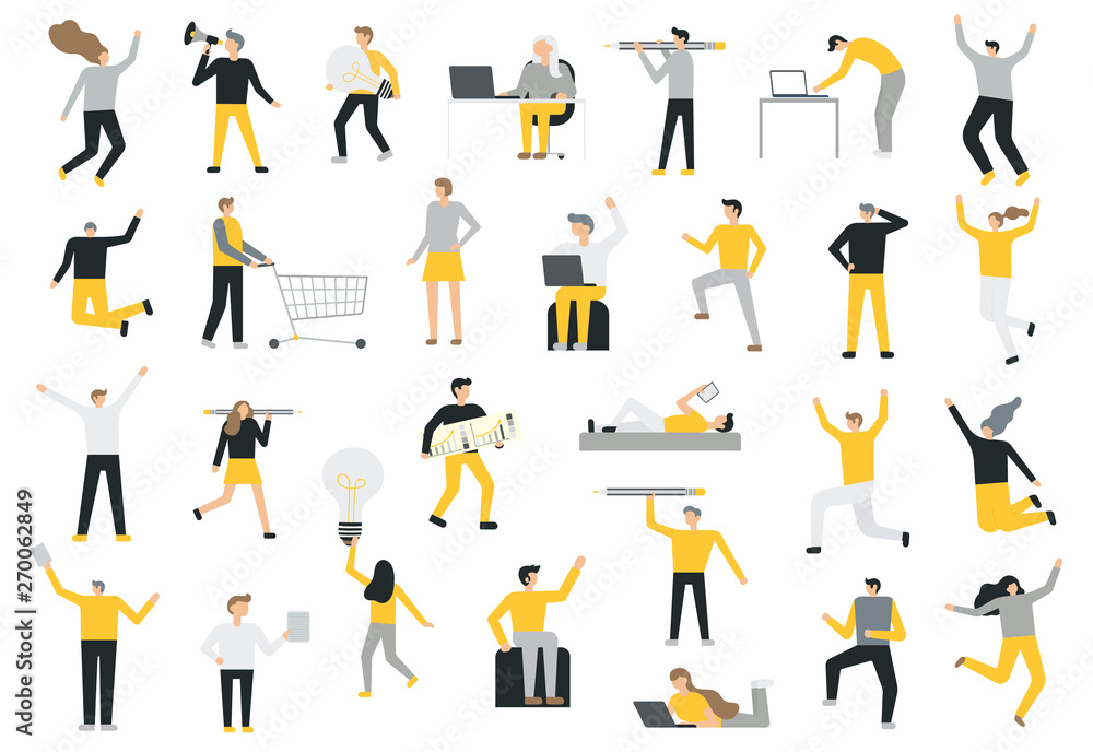 Set of business people flat icons. Flat style modern Set of business people flat icons. Flat style modern