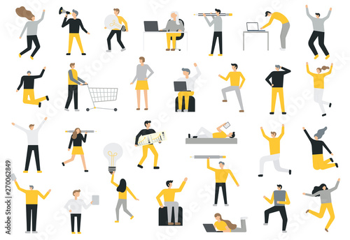 Set of business people flat icons. Flat style modern © ARNICA