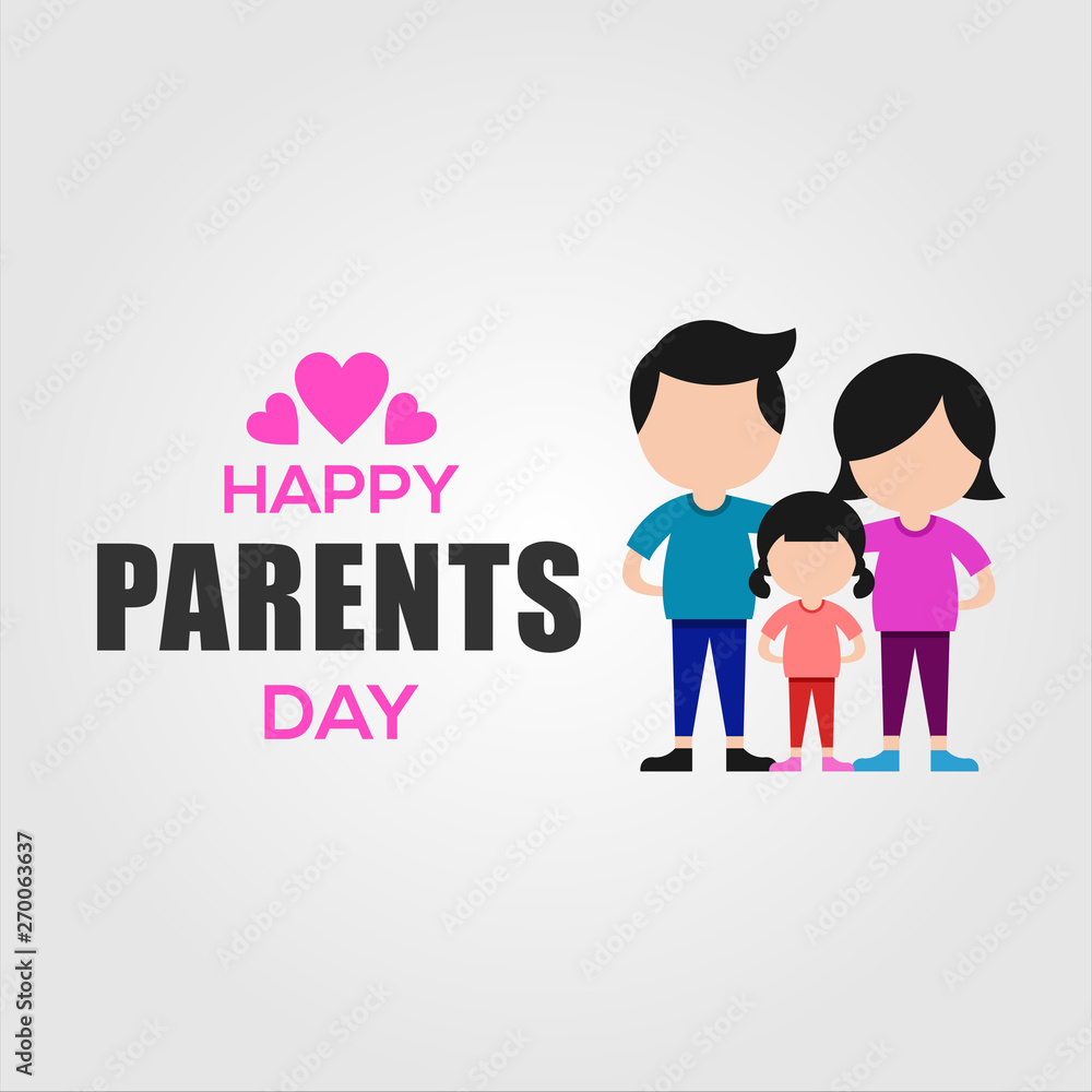 Global Parents Day Vector Greeting Design