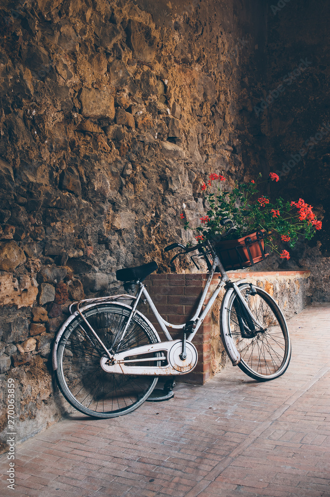 Romantic Bicycle with flowers