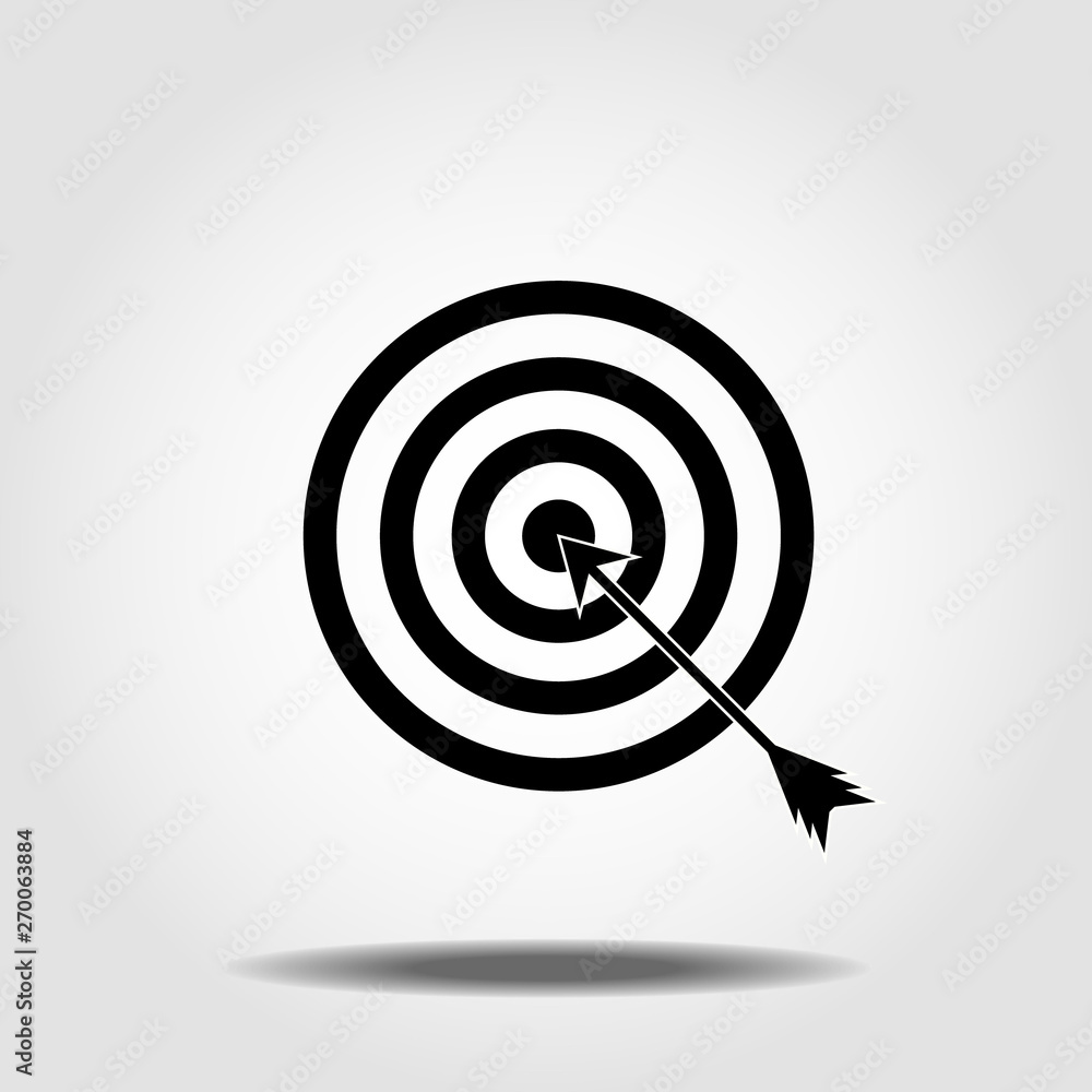 Target Icon in trendy flat style isolated on grey background. Aim symbol for your web site design, logo, app, UI. Vector illustration, EPS10. Target Icon in trendy flat style isolated on grey background. Aim symbol for your web site design, logo, app, UI. Vector illustration, EPS10.