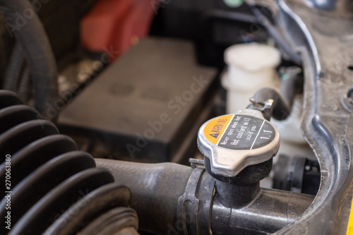 car coolant system close up