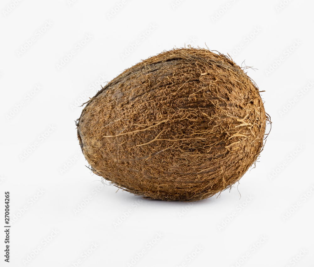 coconut close-up isolated on white background coconut close-up isolated on white background