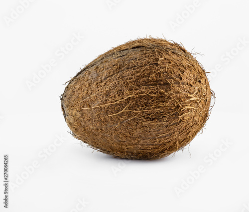 coconut close-up isolated on white background