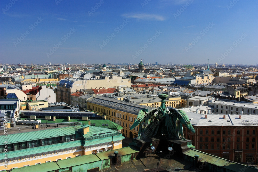 View of the roofs in St. Petersburg