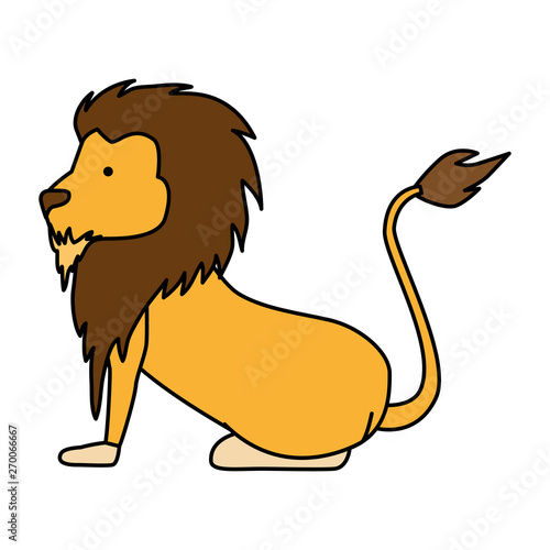 circus lion domesticated animal vector illustration