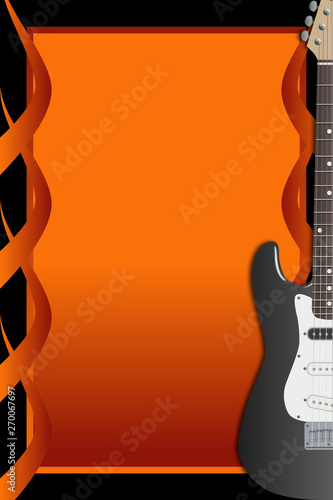 Arrière-plan avec guitare électrique pour affiche