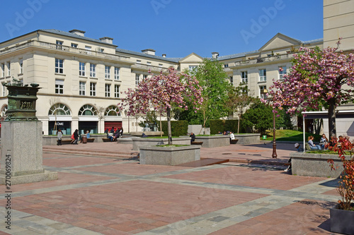 Poissy, France - april 11 2019 : the picturesque city photo