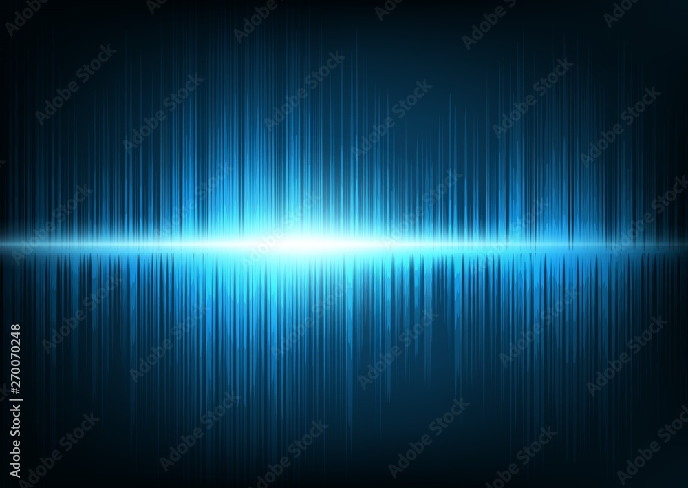 Modern Earthquake Wave with on Ultra Violet Background,technology and Digital Sound wave concept,design for music industry,Vector,Illustration.