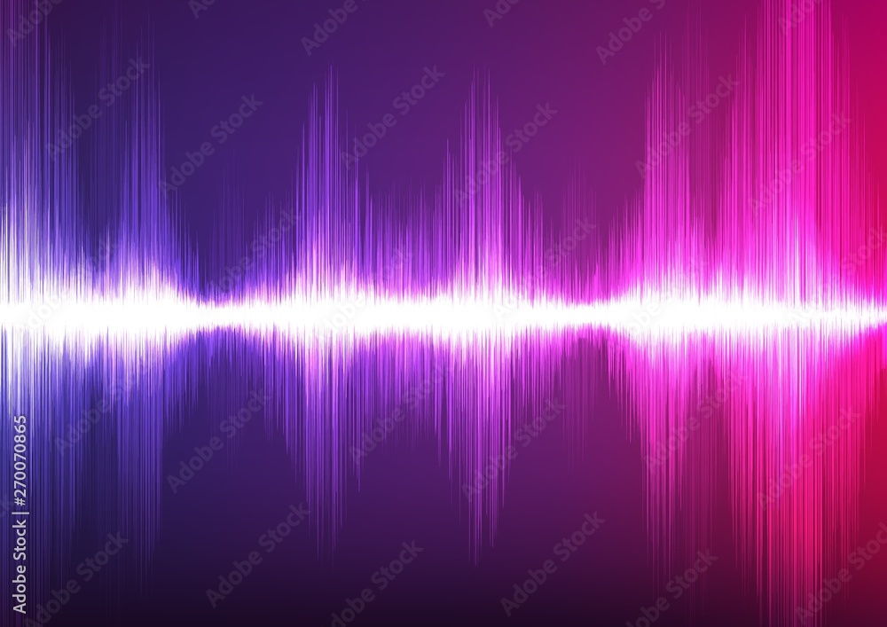Light Violet Digital Sound Wave Background,technology and earthquake ...