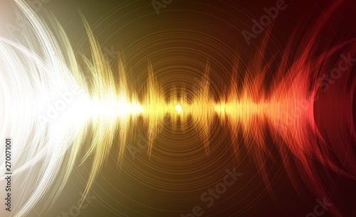 Curve Digital Sound Wave Low and Hight richter scale with Circle Vibration  Background,technology and earthquake wave  diagram concept,design for music studio and science,Vector Illustration.