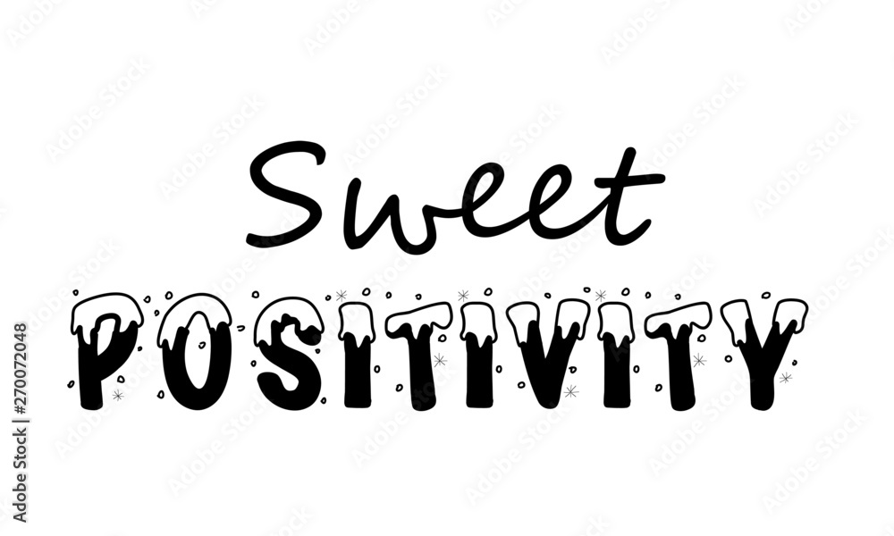 Positive vibes, Typography for print or use as poster, card, flyer or T shirt