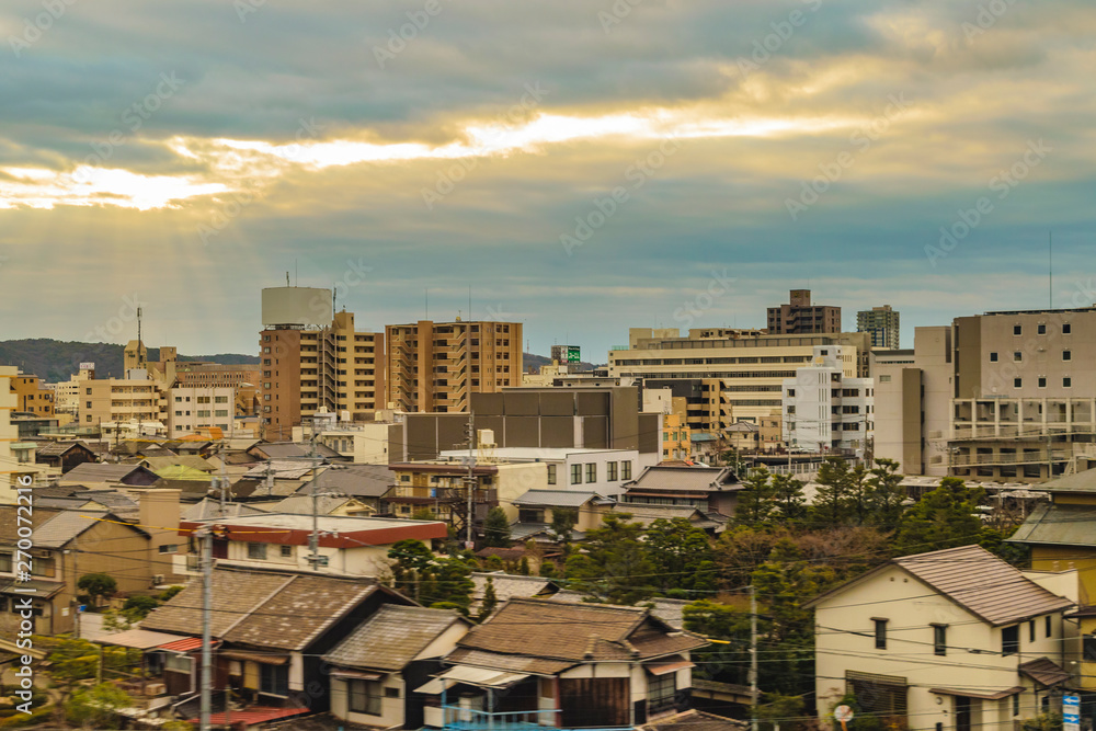 Japanese Urban Scene Train Point of View Japanese Urban Scene Train Point of View