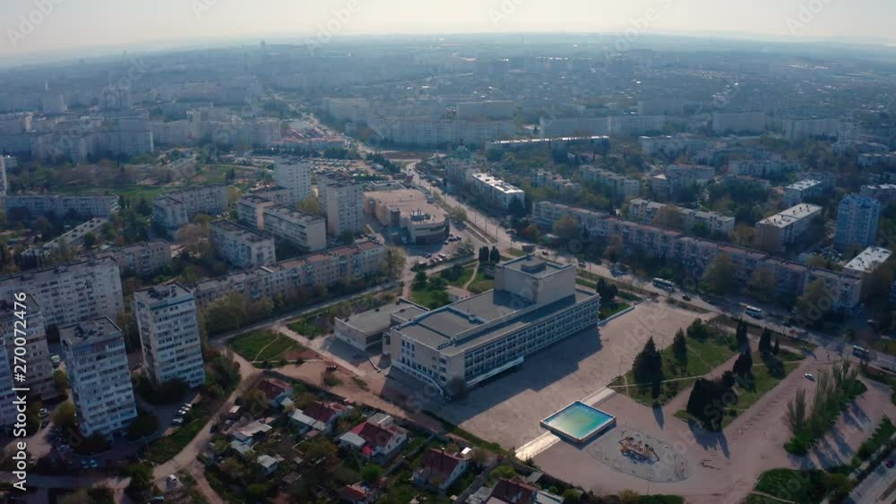 Top down shot, flying over apartements in Sevastopol. Top down shot, flying over apartements in Sevastopol.