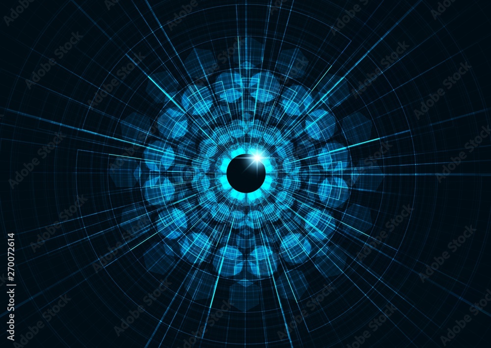 Fototapeta premium Abstract Circuits Cyber Eye Future Technology Background,Camera and Security Concept design,Vector Illustration.