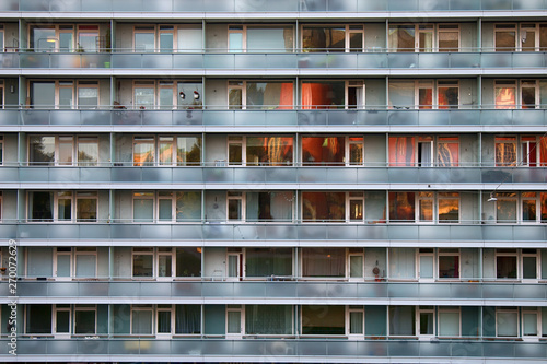 sameness, similarity of modern residential high-rise buildings