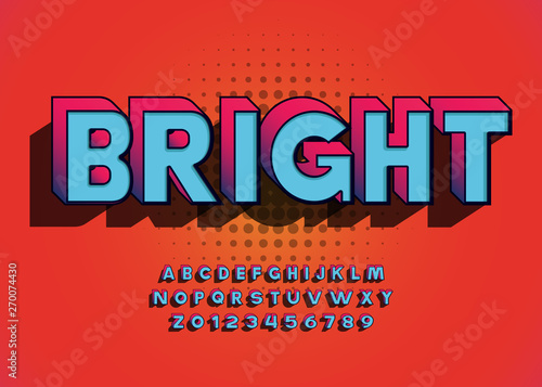 Original bright font design.