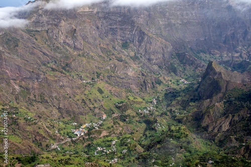 Beautiful views of the mountains of the island of Santo Antao, Cape Verde.