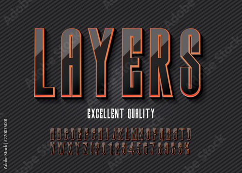 "Layers" Vintage 3d Premium Rich Textured Alphabet.