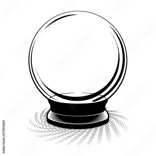 Vintage crystal ball