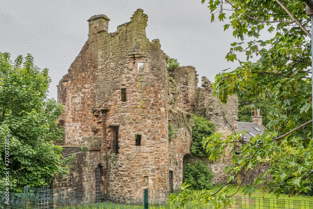 Ancient Ruins of Seagate Castle Irvine Scotland.