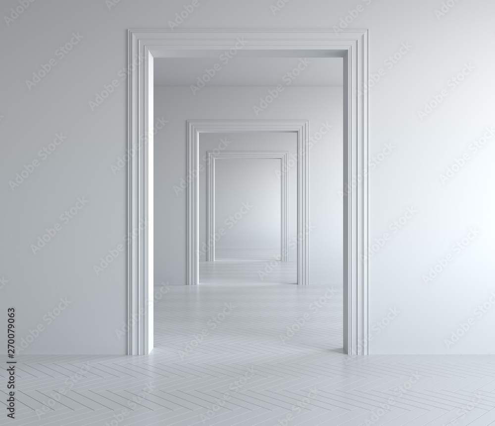 Abstract empty room with wall, floor, ceiling without, 3D illustration. Abstract empty room with wall, floor, ceiling without, 3D illustration.