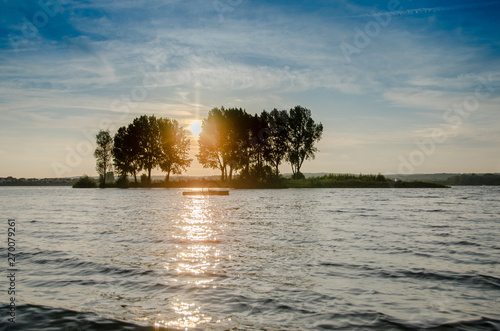 lake sunset photo