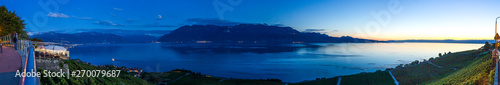 Panorama Sonnenuntergang am Genfer See von Chexbres