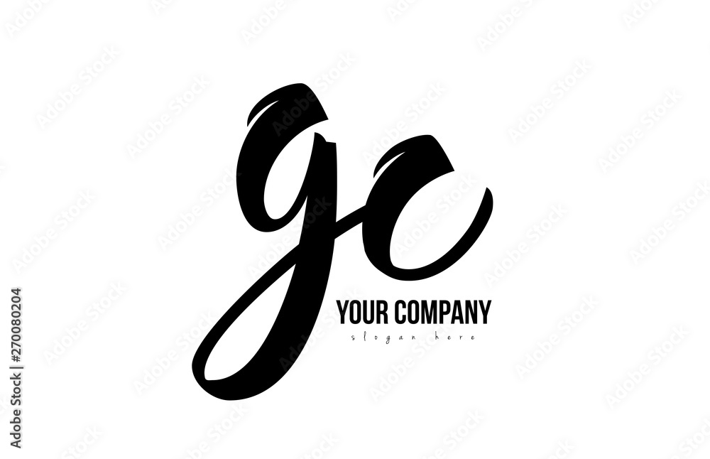 black and white gc g c alphabet letter combination logo icon design black and white gc g c alphabet letter combination logo icon design