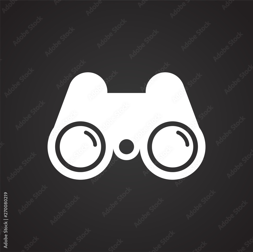 Binocular icon on background for graphic and web design. Simple vector sign. Internet concept symbol for website button or mobile app.