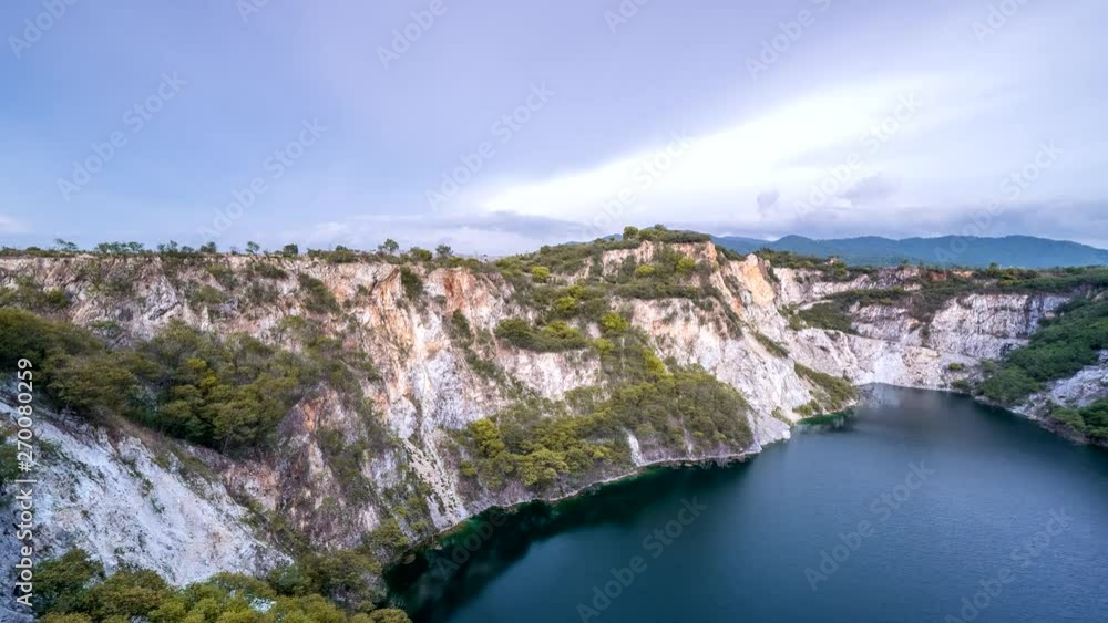 Timelapse of moving cloud, mountain and green water - Grand Canyon Thailand Timelapse of moving cloud, mountain and green water - Grand Canyon Thailand