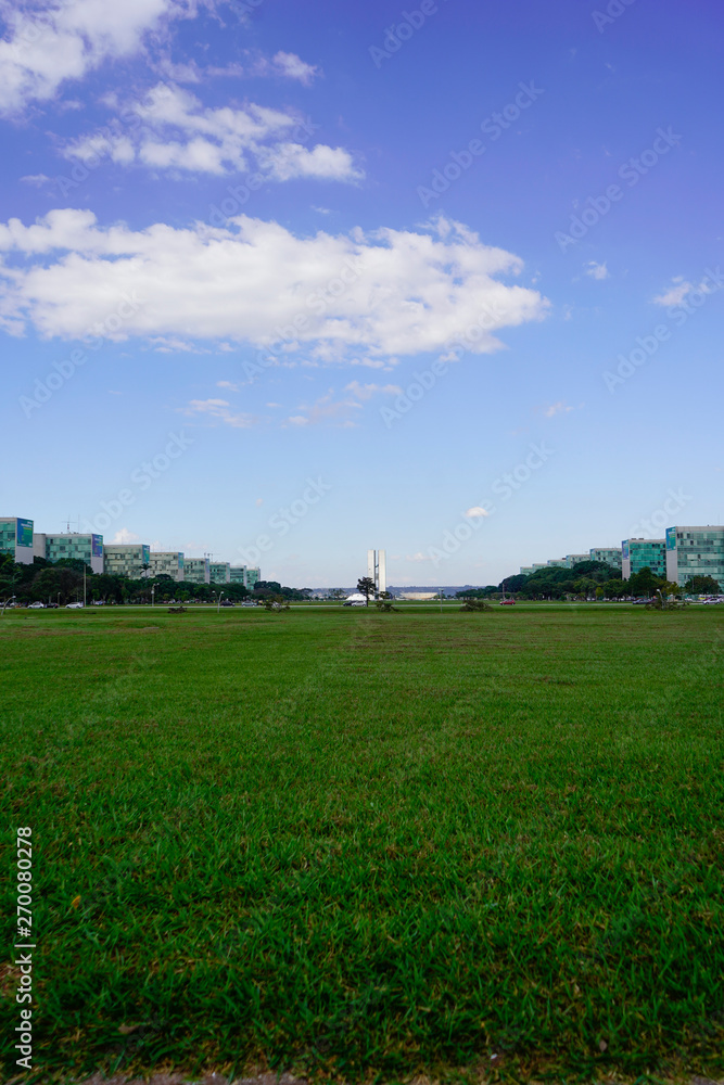 A view of Ministries Esplanade in Brasilia, Brazil